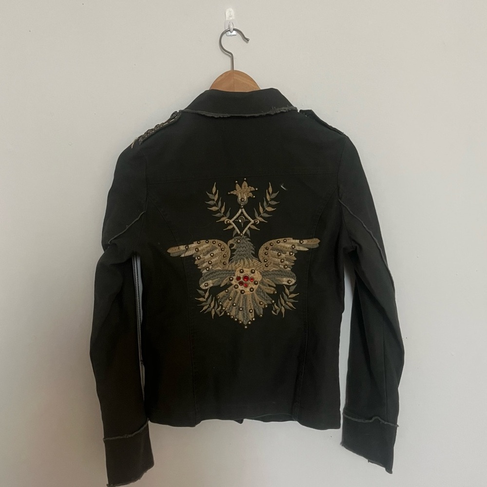 Embroidered Military Style Jacket